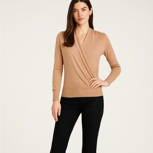 White House Black Market Wrap Sweater Top